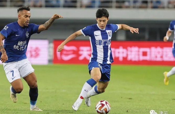锁定胜局！哈达斯小角度抽射破门，津门虎2-0新鹏城